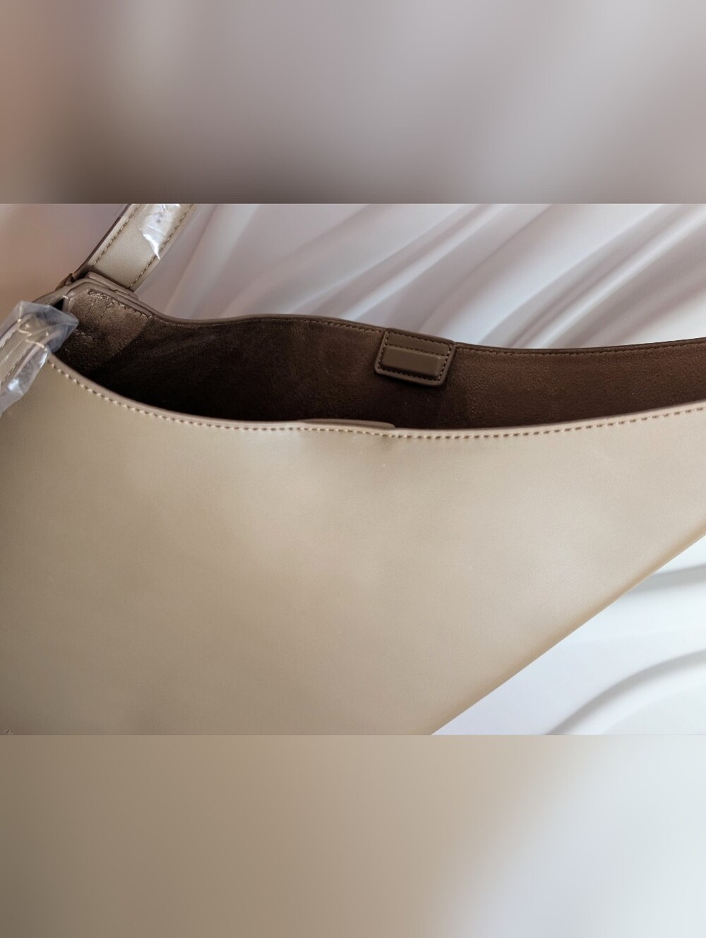 BCBG Taupe Hobo Shoulder Bag with Matching Pouch - Picture 10 of 10